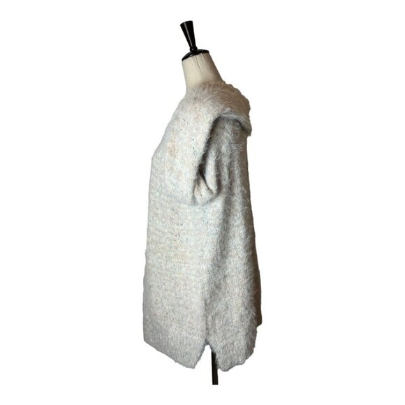 Lou & Grey Ivory Multi Color Fleck Fuzzy Soft‎ Crew Neck Sweater Size L - Picture 6 of 9